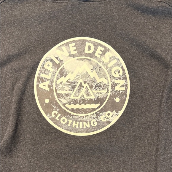 Alpine Design Men's Charcoal Hoodie - Picture 3 of 7